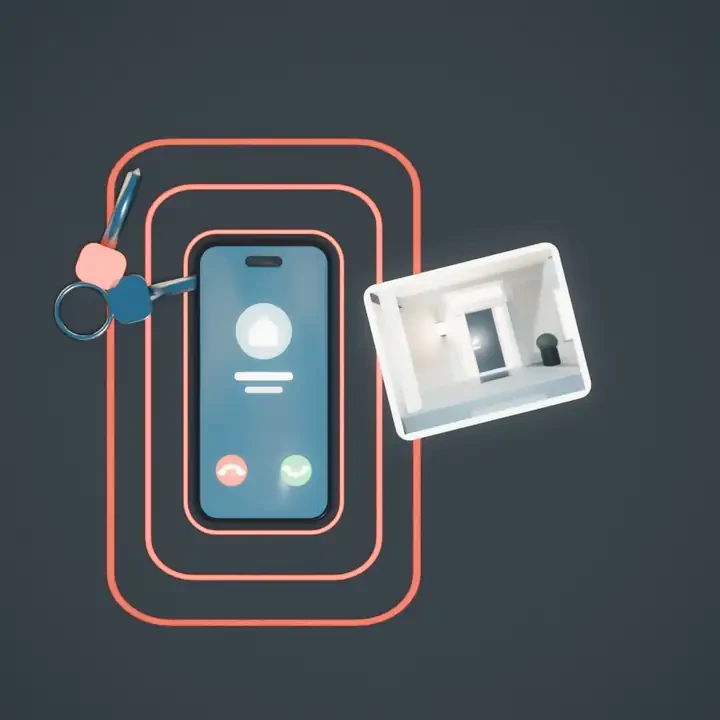 Illustration: a phone ringing on a dark shop counter, a photo of the front door arriving beside it